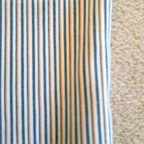❤️ S.C.& Co. Striped Pull On Pants Tummy Control Size 6 White Tan Blue Slim Leg - Picture 4 of 12